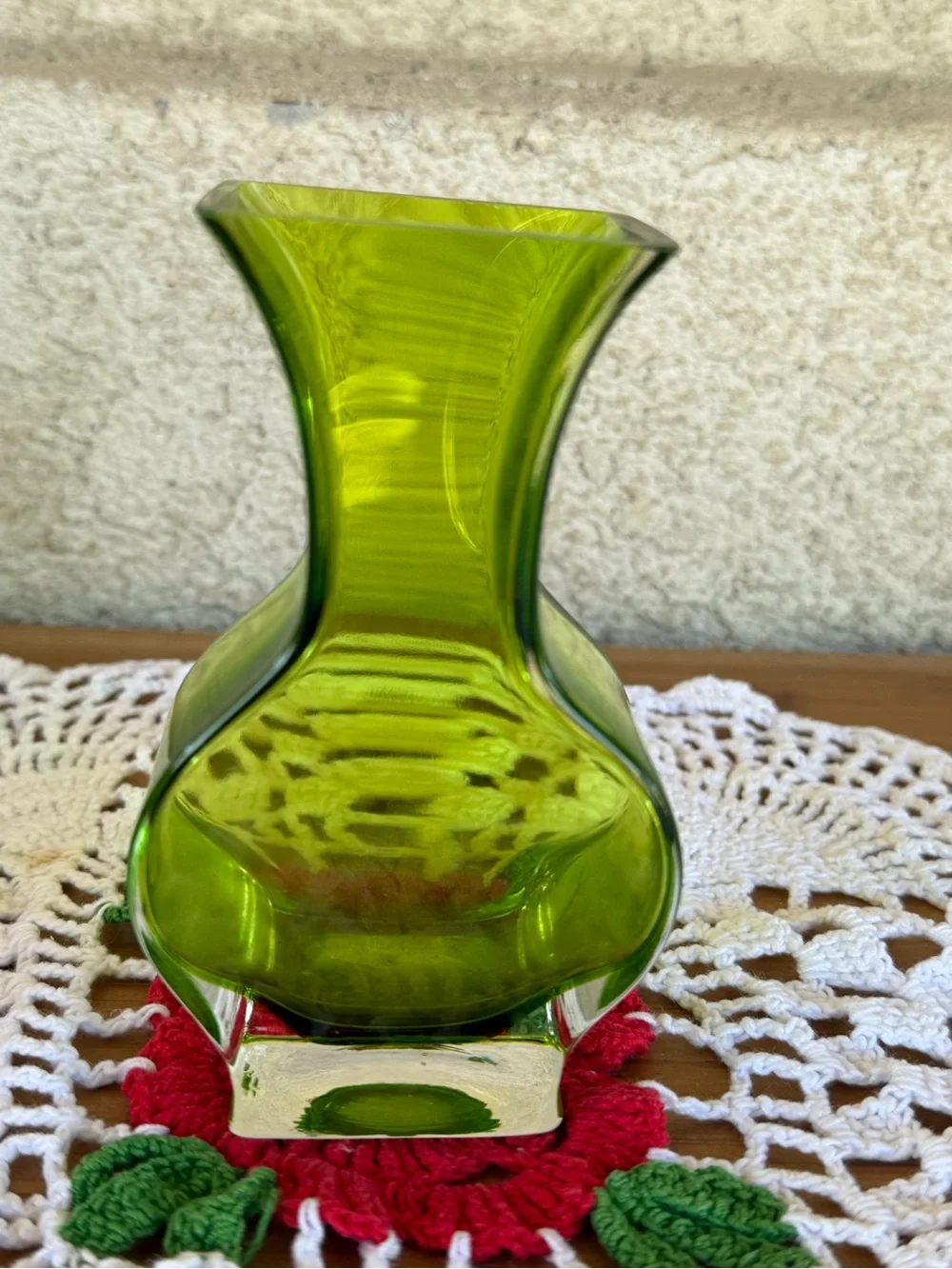 Green Glass Decorative Vase - Home Accents